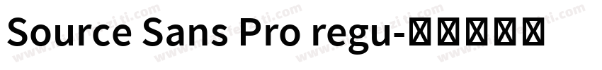 Source Sans Pro regu字体转换